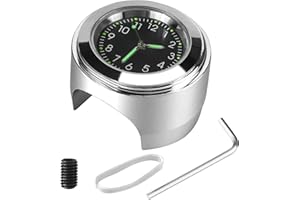 YiliYa Orologio Moto, Moda Impermeabile Orologio Manubrio, Per Moto Universale 7/8" 1 Pollice