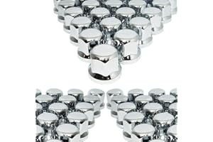 ‎PROMO LINK Promo Link 60 x 32 mm Wheel Nut Caps Chrome Screws Caps Plastic SW32 Truck Trailer Trailer