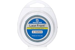 ShowJarlly ruban adhésif double Lace Bleu Lace Front Support Bande Ruban Adhensive pour Remplacement de Trame de Cheveux et Extension Adhesive Cheveux 2.5cm*3Yards