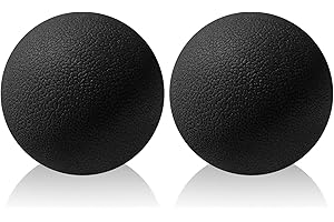 Gemtte 2 Stück Faszienball Klein Set, Massagebälle für Rücken Wirbelsäule Füße Hände, Massage Triggerpunktball für Yoga Myofasziale Entspannung Muskelentspannung (Schwarz)