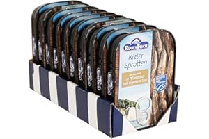 Rügen Fisch Kieler Sprats 10 x 106 g Smoked Fish in Oil Pack of 10