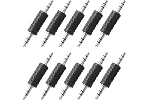 Greluma 10 St 3,5 mm stereo hane till hane koppling, TRS 1/8" Plug to Plug Adapter Jack kontakter