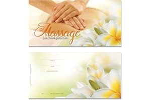 GESCHENKGUTSCHEINCOM BY POS-HAUER 25 hochwertige Gutscheine für DIN-Lang Kuverts. Gutscheinkarten für Massagepraxis Massage. geschenkgutschein gmbh. Vorderseite hochglänzend. MA9243