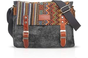 FANDARE Retro Borsa a Tracolla Uomini/Donne Business Commuter Crossbody Bag Outdoor Viaggi Campeggio Grande Capacit脿 Messenger Bag Traspirante Tela