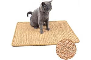 JUVEL Tapis de Grattage pour Chat, Tapis Griffoir pour Chat en Sisal, Grattoir pour Chat, Jouet de Soins pour Griffes de Chat Anti-dérapant, Protéger Les Meubles Et Les Canapés (M : 40×60cm)