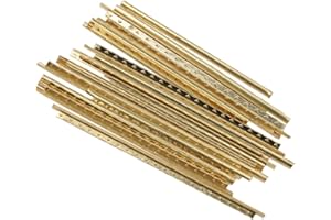 GAZECHIMP 20 Piezas Repuestos para Guitarra Acústica 2.0mm Traste Fretwire Alambre Latón Dorado
