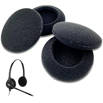 Logitech Headset Ohrpolster Ersatz – 3 Paar, 50 Mm, Für H330/H340/H110/H111, Weicher Schaumstoff, Schwarz