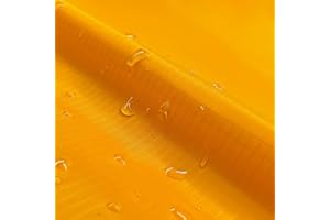 9KM DWLIFE 40D Waterproof Ripstop Nylon Fabric PU Coating Tear Resistant Outdoor Cover Kite Material Etc (Honey, Whole Metre)