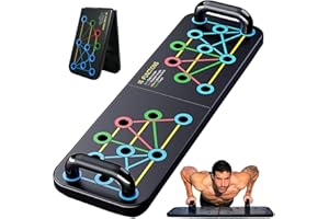 Flintronic Planche Push up 16 en 1, Push Up Board Pliable, Planche a Pompe avec Poignées, Planche Pompe à Domicile Portable pour Pratiquer épaules, Poitrine, Entraînement Complet du Corps
