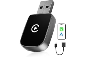 WityEye Adattatore CarPlay e Android Auto Wireless, Bluetooth V5.3, WiFi 5.8GHz, USB C/A, Converte da Cablato a Wireless, Chiavetta per Apple iPhone iOS10+, Smartphone Android 11+