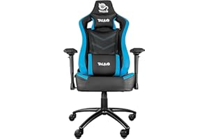 TALIUS, TECH 4 U Talius Vulture Silla Gaming Profesional, Butterfly, Ergonómica, Reposabrazos 4D, Base Metal, Altura Ajustable Alto Respaldo Reclinable, Ruedas Nylon (Blue)