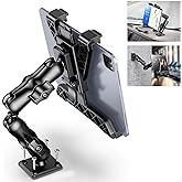 OHLPRO Tablet Holder for Truck, Heavy Duty iPad Mount for Drill Base 360°Adjustable 2-Stage Arm Car Stand for All 7" - 11.5"