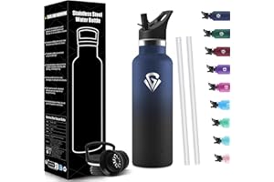 HoneyHolly Borraccia Termica Bambini 500 ML, 18/8 Acciaio Inox, Bottiglia Termica, Senza BPA, Borracce, Sottovuoto a Doppia Parete, Borracce Termiche con Cannuccia, Termos per Scuola, Sport, Outdoor