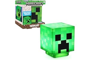 PALADONE Lámpara de Escritorio Creeper Minecraft - Lámpara Oficial con Sonidos, Luz Nocturna para Niños