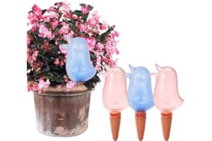 DEANAME Lot de 4 dispositifs d'arrosage automatique pour oiseaux, piquets d'arrosage automatique pour plantes en pot d'intérieur et d'extérieur