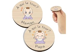 SPMATRIX Cadeau Naissance, Pièce de Décision en Bois pour Nouveaux Parents, Cadeau Naissance Fille Garcon, Cadeau Jeune Maman, Cadeau Maman, Cadeau Femme Enceinte, Cadeau Future Maman, Cadeau Futur Papa