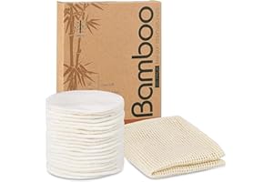 ASPACES 20 Pack Reusable Cotton Face Pads, Washable Bamboo makeup Remover Rounds with Cotton Mesh Laundry Bag, Soft for Adults and Kids Skin Care