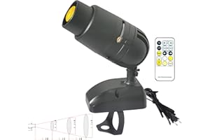 SENLAN Pinspot Licht, 15W Doppelweiß/Cool White & Warm White LED GOBO Spot Licht durch manuelle Iris und Fokus mit IR-Controller für Disco, KTV, Party, Hochzeit