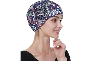 Alnorm Flower Design Chemo Hair Loss Caps Cancer Headwear for Women