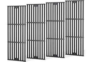 Criditpid Grill Grates for Char Griller 5050, 3001, 2121, 5650, 5072, 2123, 2828, 3072, 3030, 3008, 4000, 19 3/4" Cast Iron Cooking Grate Replacement Parts for Chargriller 5050, King Griller, 4-Pack