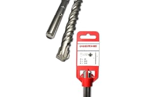 WERHE Wiertło do betonu SDS MAX 20 x 600 mm – wiertło udarowe do betonu i cegły – 4 ostrza