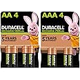 Duracell Rechargeable AA and AAA Batteries (Pack of 4 + 4), 1300mAh NiMH, 750mAh NiMH, pre-charged, Longest Lasting Power
