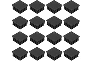 QUARKZMAN 76pcs Tapones de Plástico Cuadrados, 30x30mm Tapón Negro Plástico para Cubrir Tubos de 24-28mm de Diámetro Inserto Protector de Pies para Patas de Muebles Sillas Mesas Estante