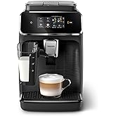 Philips 2300 Series Kaffeevollautomat - 4 Getränke, Modernes Farb-Touchscreen-Display, LatteGo-Milchsystem, SilentBrew, 100% 
