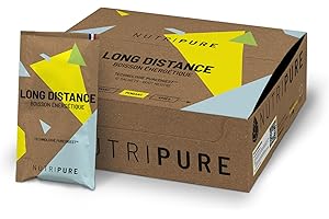 Nutripure | Boisson Énergétique Long Distance | Endurance, Récupération, Confort Digestif | Maltodextrine, Fructose, BCAA, Vitamines, Électrolytes | Goût Neutre | 40gr x 12