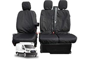PRIMUS SEAT COVERS To fit: Ford Transit Seat Covers Mk 8 Van Driver & Double Passenger | Custom Fit Ford Transit Tipper Seat Covers | Ford Transit Van Seat Cover | 350, 250 &150