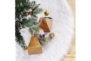 SUNSHINE SMILE Weihnachtsbaum Decke Weiss,78CM Weihnachtsbaumdecke,Plüsch Weihnachtsbaum Rock,Christmasbaumdecke Kunstfell,Tannenbaum Decke,Plüsch Weihnachtsbaum Rock für Zuhause Feier Weihnachtsbaum Deko