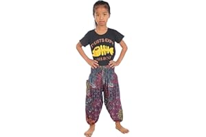 Lofbaz Bebé Pantalones Harem Cintura Alforzada Bohemio Aladdin Pantalones