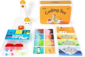 MatataStudio Coding Set Kit Jouet Robot Programmable pour Enfants à partir de 4 Ans Robot de Codage Électronique Interactif Jouet d'apprentissage STEM Cadeau de Rentrée Scolaire pour Enfants de 4-10