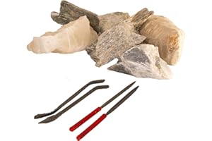 artdee® Speckstein Set mit 2 Feilen und Raspeln – Specksteine (1 kg) und Werkzeug zum Schnitzen und Feilen – einfache Bearbeitung für Anfänger und Profis – Speckstein Schmuck kreieren