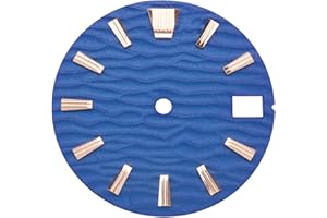 Briny River Esfera de Repuesto para Reloj Blue Wave de 28,5 Mm Compatible con NH35 El Movimiento Compatible con Seiko SKX007 009