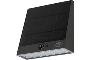 Brennenstuhl solcells LED strålkastare SOL 1000 Plana/LED vägglampa för utomhusbruk med rörelsedetektor (IP54, 1000lm, 4 olik
