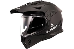LS2 Casque Moto Cross Pioneer II Noir Mat L