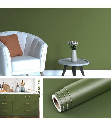 Livelynine 40CM X 5M Matte Green Contact Papier Voor Kasten Bureau Muren Licht Groen Schil En Stok Behang Voor Badkamer Jongens Kamer Kids Slaapkamer Keukenkast