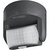 Oktaplex Bea Bewegungsmelder Aussen IP65 schwenkbar 180° Infrarot-Sensor 12m Reichweite 230V anthrazit mit Dämmerungssensor