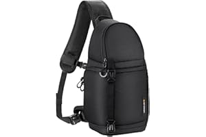 K&F CONCEPT Borsa a Tracolla per Fotocamera, Zaino Monospalla Fotografico Impermeabile, Zaino Fotografico Piccolo Casual Antifurto Compatibile con DSLR SLR Mirrorless macchina fotografica