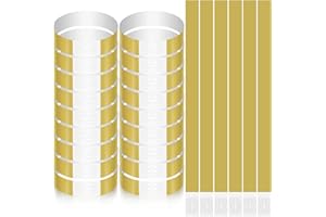 Harrycle 600 Piezas Pulseras Festivas Pulseras de Entrada Impermeables Banda de Muñeca de Evento Ligeras Papier Kontrollbänder für Veranstaltungen para Fiestas Discotecas Parques Acuáticos(Oro)