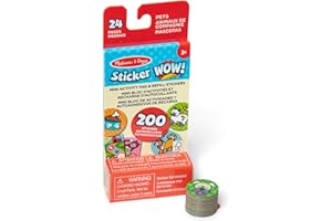 Melissa & Doug Sticker WOW Mini Activity Pad and 200 Refill Stickers for Sticker Stamper Arts and Crafts Fidget Toy Collectibles – Pets Stickers - FSC Certified