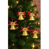 9 Adet L&uuml;x Kırmızı Kurdelalı Yılbaşı Merry Christmas &Ccedil;an S&uuml;s 5cm Yılbaşı Ağacı S&uuml;sleri