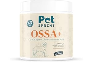 Pet Sprint Integratore Articolazioni per Cani Ossa Più – Collagene, Glucosammina, MSM, Condroitina & Acido Ialuronico – Marchio Italiano