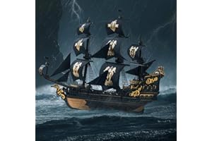 ROBOTIME Puzzle 3D drewniana żaglówka, model drewnianej łodzi, mechaniczna konstrukcja łodzi DIY, model puzzli dla dorosłych dzieci, skala 1:100 łodzi morskiej MCB02