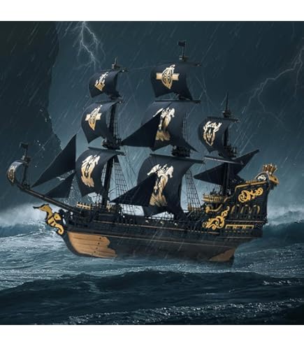 Maquette En Bois Bateau Pirate | Jouets De Bois