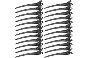 ‎KORINTIN Entebill Hair Clips, Section Clips, Hairdresser Pack of 24, Alligator Curl Hair Clips, Combi Clip Hair Clips, Alligator Metal Curl Clips, Black for Women and Girls, DIY Hairstyle (3.5 Inches) (Black)
