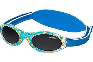 Kiddus Gafas de Sol Premium Polarizadas para bebé niña niño. 0 meses a 2 años. UV400 protección 100% contra rayos UVA y UVB. Suave puente de Silicona para la nariz. Banda ajustable de Neopreno