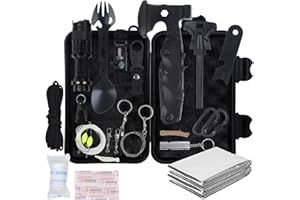 WOWOSS Outdoor Tool Kit,18-in-1 Outdoor Gear for Camping, Hiking & Outdoor Adventures, Camping Gear Accessories for Hiking Preparedness