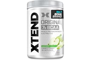 ‎SCIVATION XTEND Original - BCAA-Pulver - Grüner Apfel | Ergänzungsmittel mit verzweigtkettigen Aminosäuren | 7 g BCAA + Elektrolyte für Regeneration & Hydration | 30 Portionen